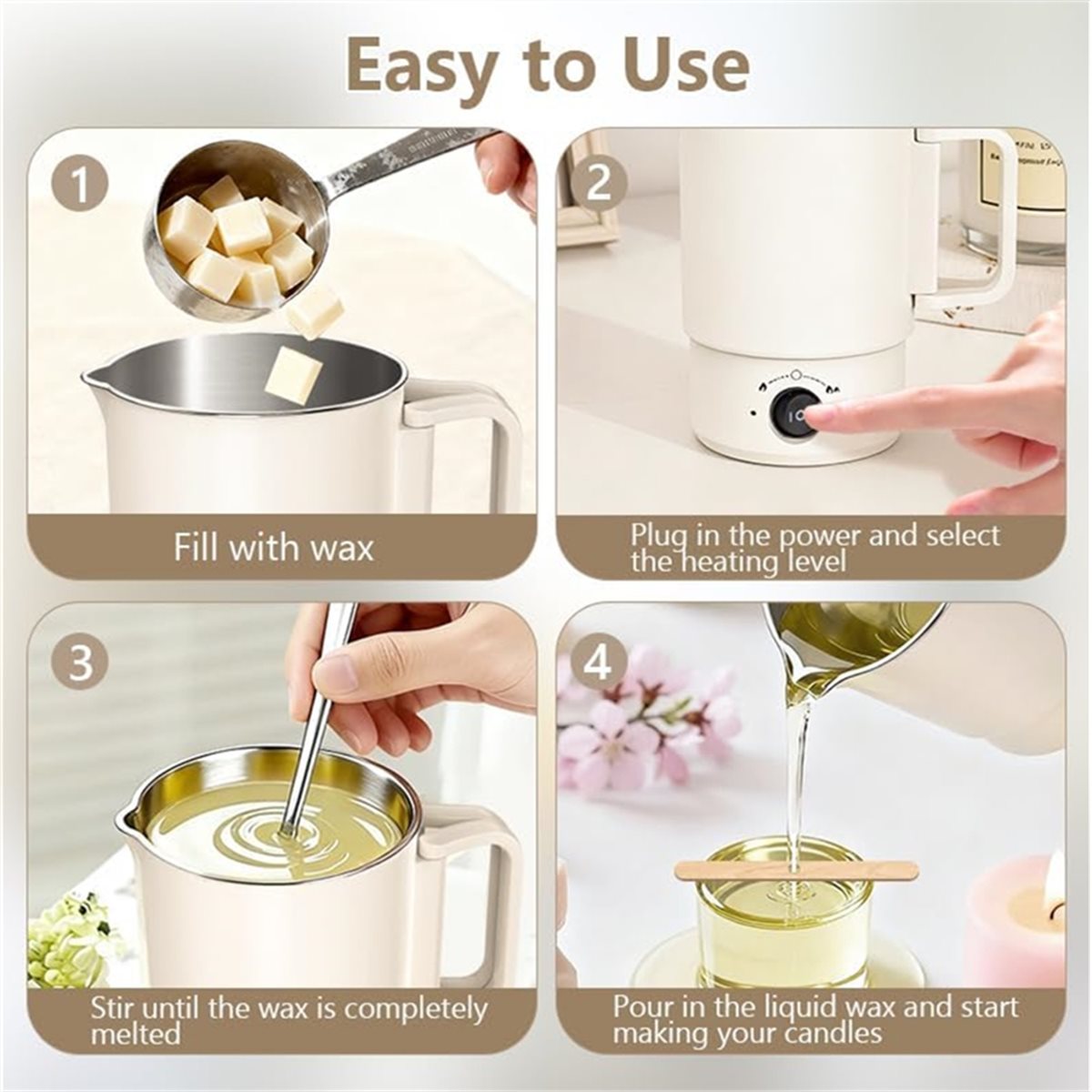 Electric Wax Melting Pot Kit w - Candle Supplies Uk 评论和价格